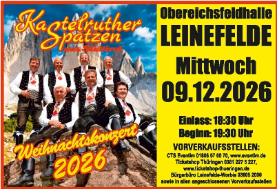 Weihnachtskonzert mit den Kastelruther Spatzen