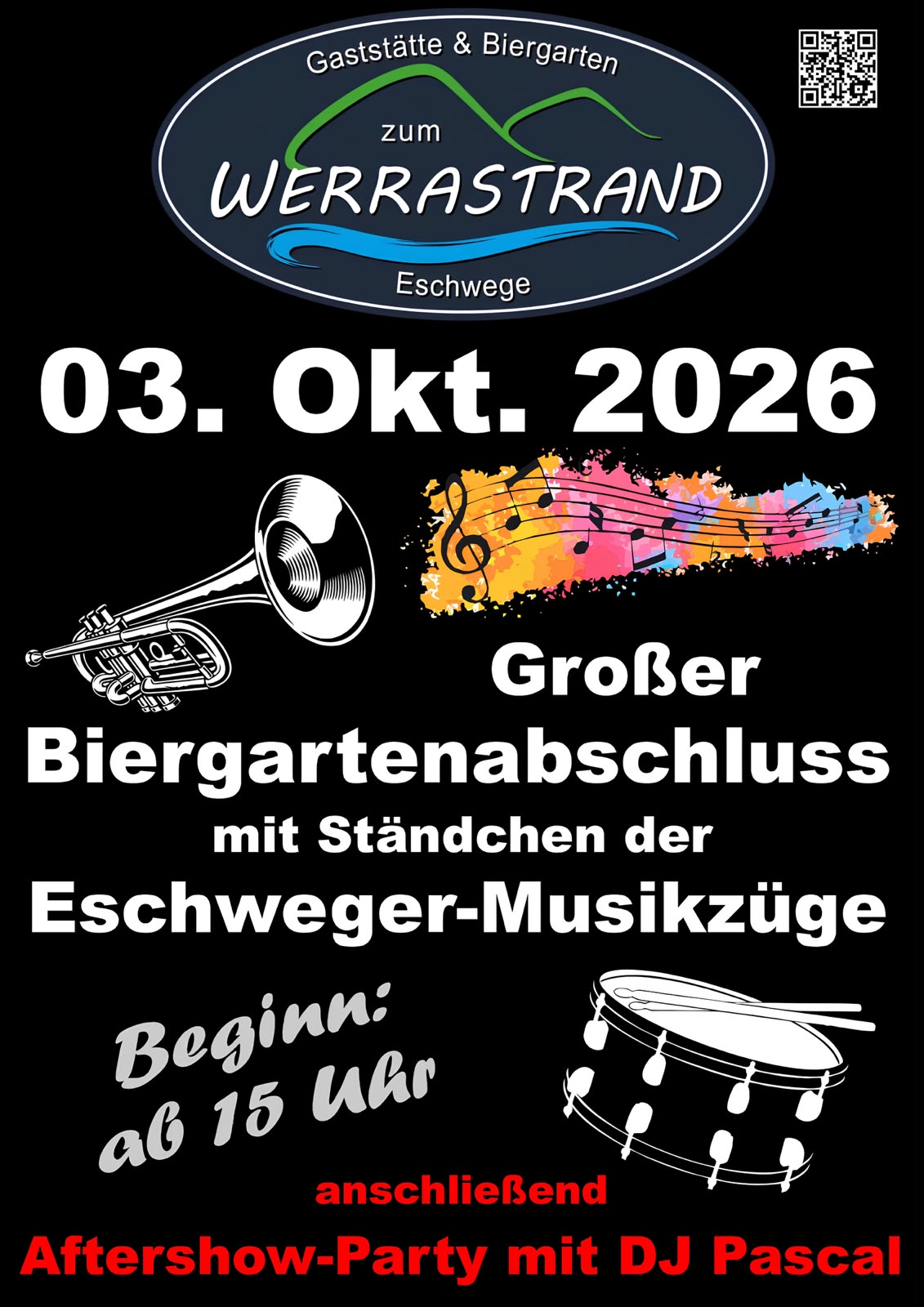 Zum Werrastrand - Großer Biergartenabschluss