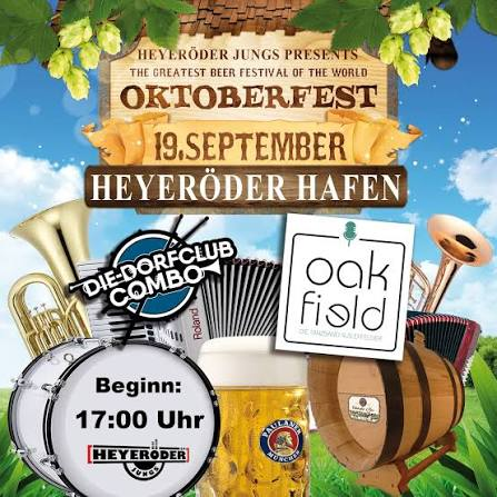 Oktoberfest mit Tanzband Oakfield und Die-Dorfclub-Combo